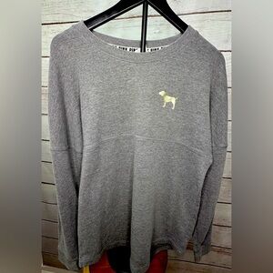 PINK Victoria's Secret Gray Top, Trendy Women’s Top, Lightweight Sweater, Chic